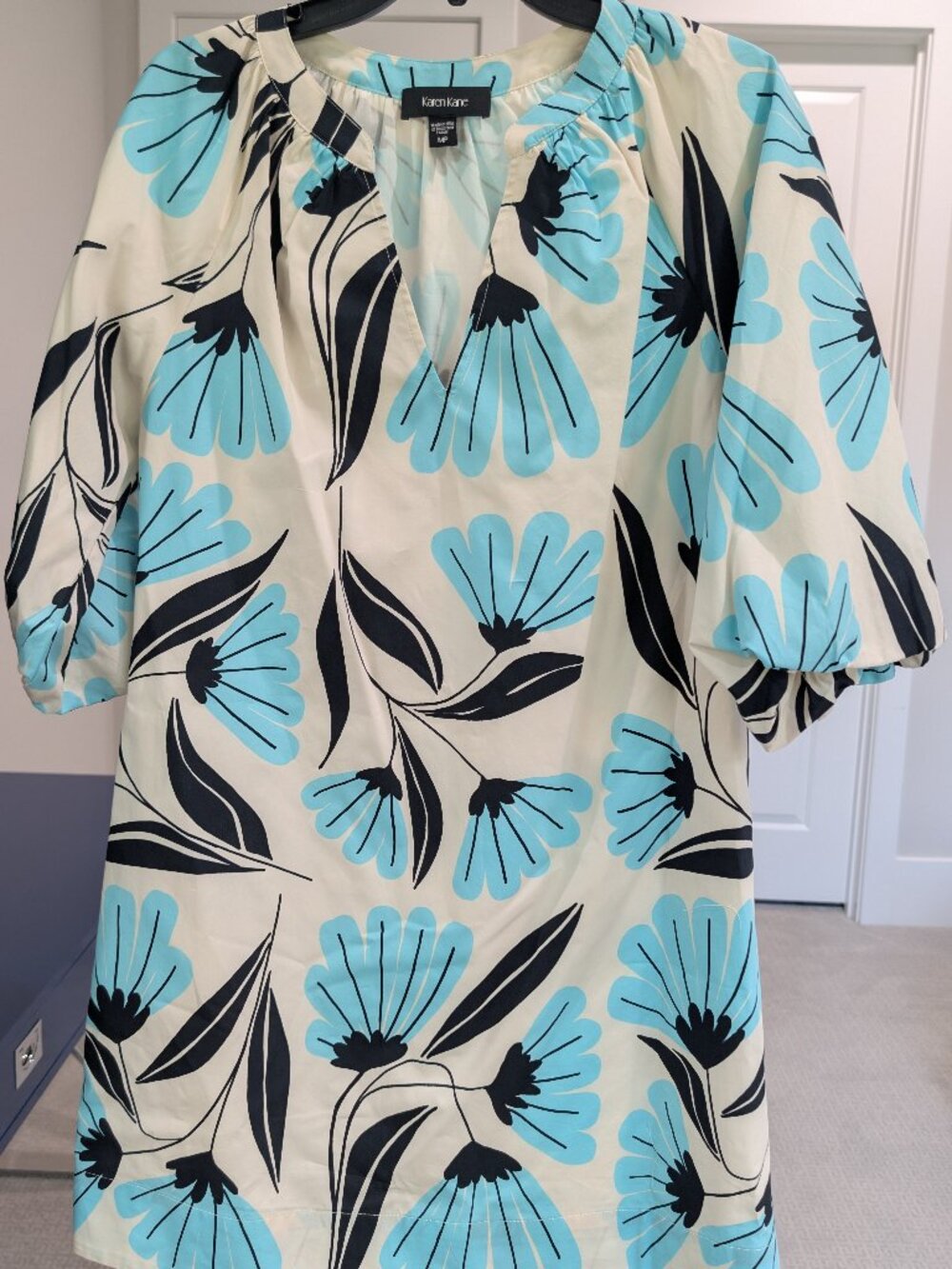 Karen Kane Puff Sleeve Peasant Dress